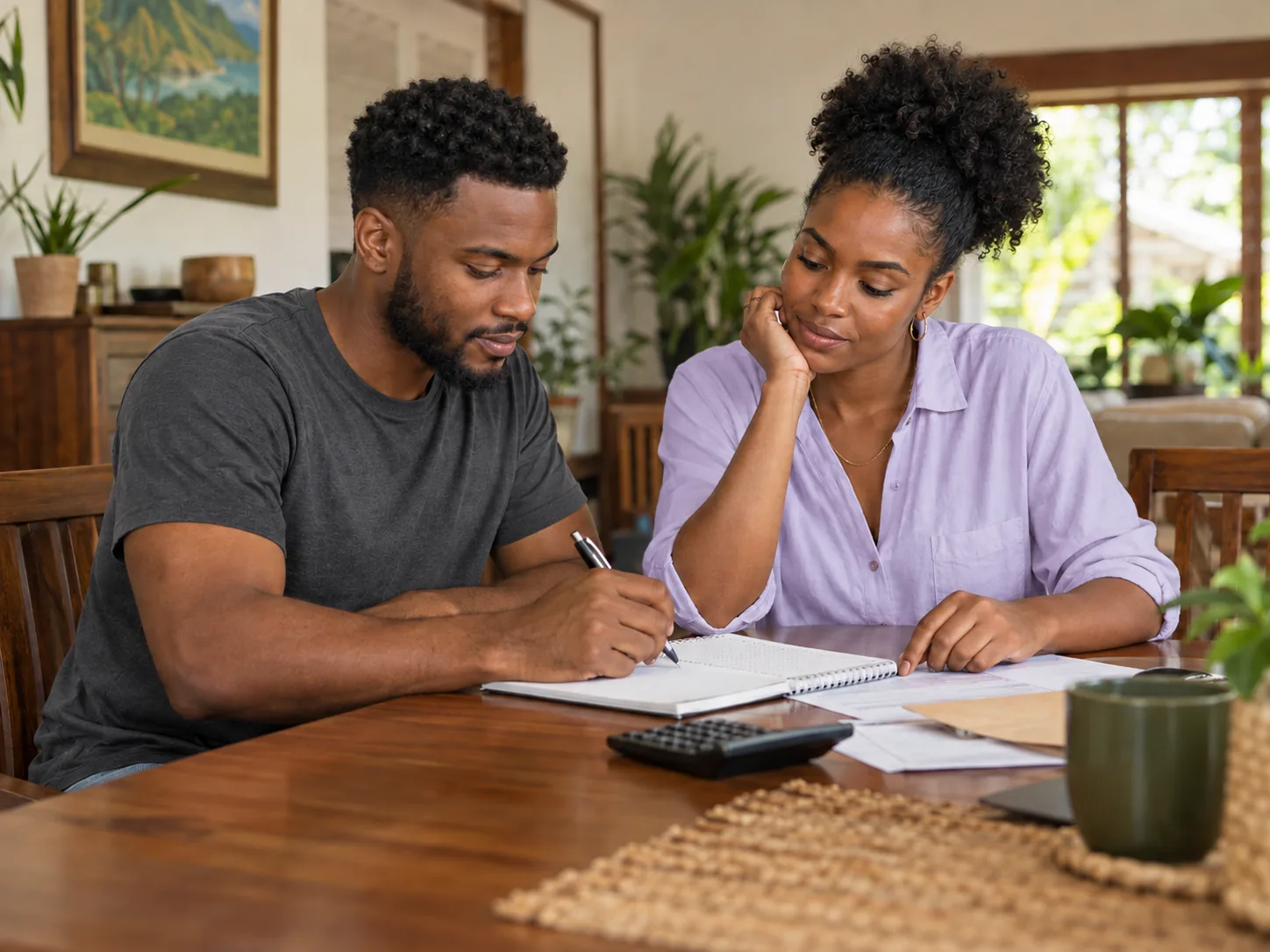 Illustrative person reviewing savings plans